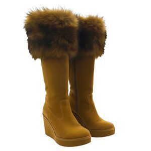 UGG Valberg Wedge Fur Cuff Boots